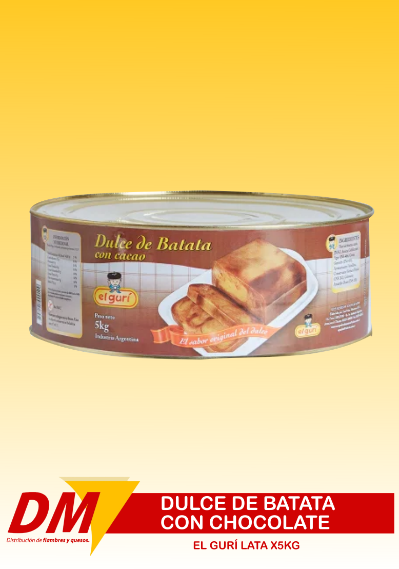 Dulce de batata con chocolate