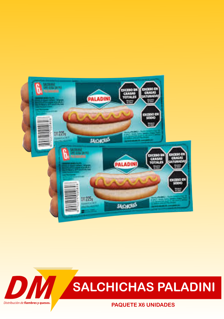 Salchichas paladini x6